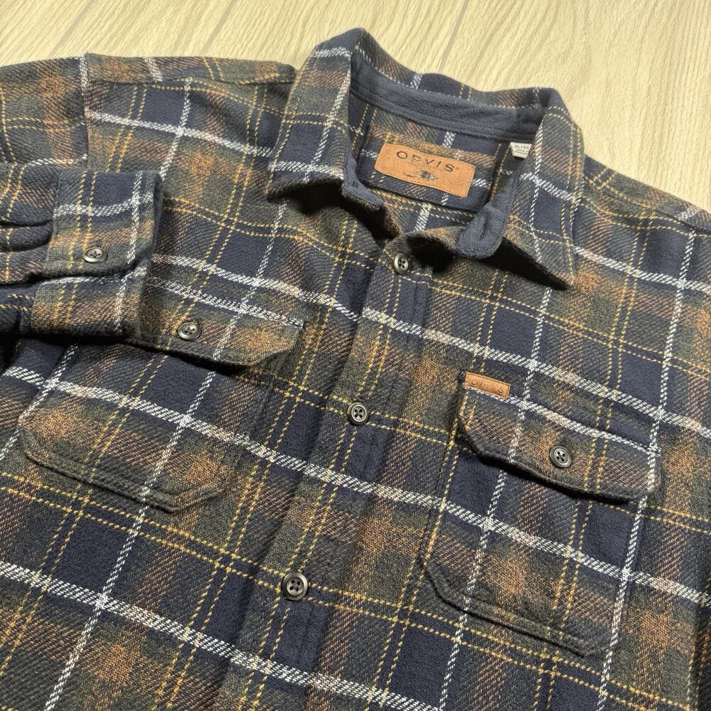 Orvis LS Shirt Jacket Men’s XL Plaid Heavyweight Flannel Shacket Outdoors Autumn